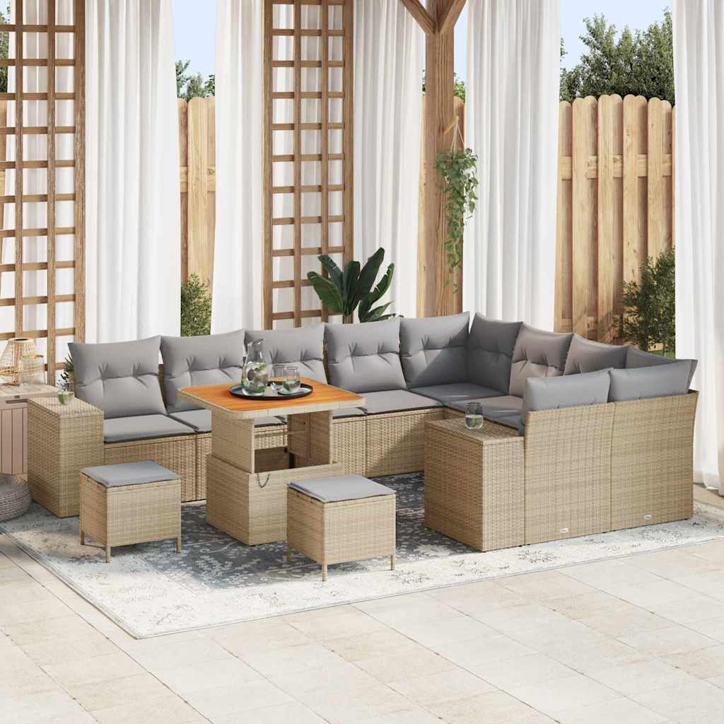 Tuin Sofa Set Met Kussen Met Opslag Met Kussen 12 Pcs