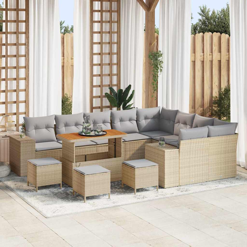 Tuin Sofa Set Met Kussen Met Opslag Met Kussen 12 Pcs