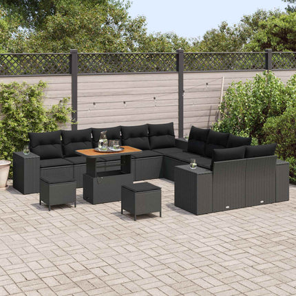 Tuin Sofa Set Met Kussen 13 Pcs Poly Rattan