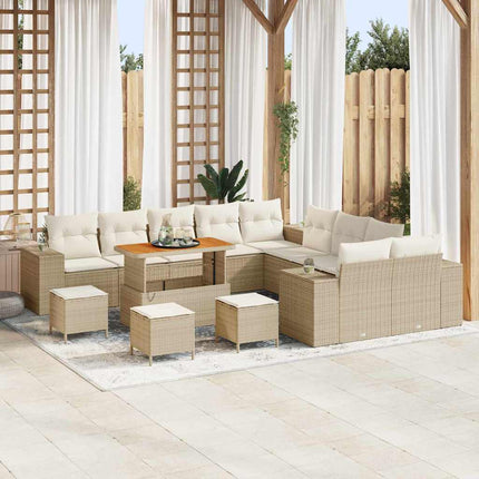 Tuin Sofa Set Met Kussen 13 Pcs Poly Rattan