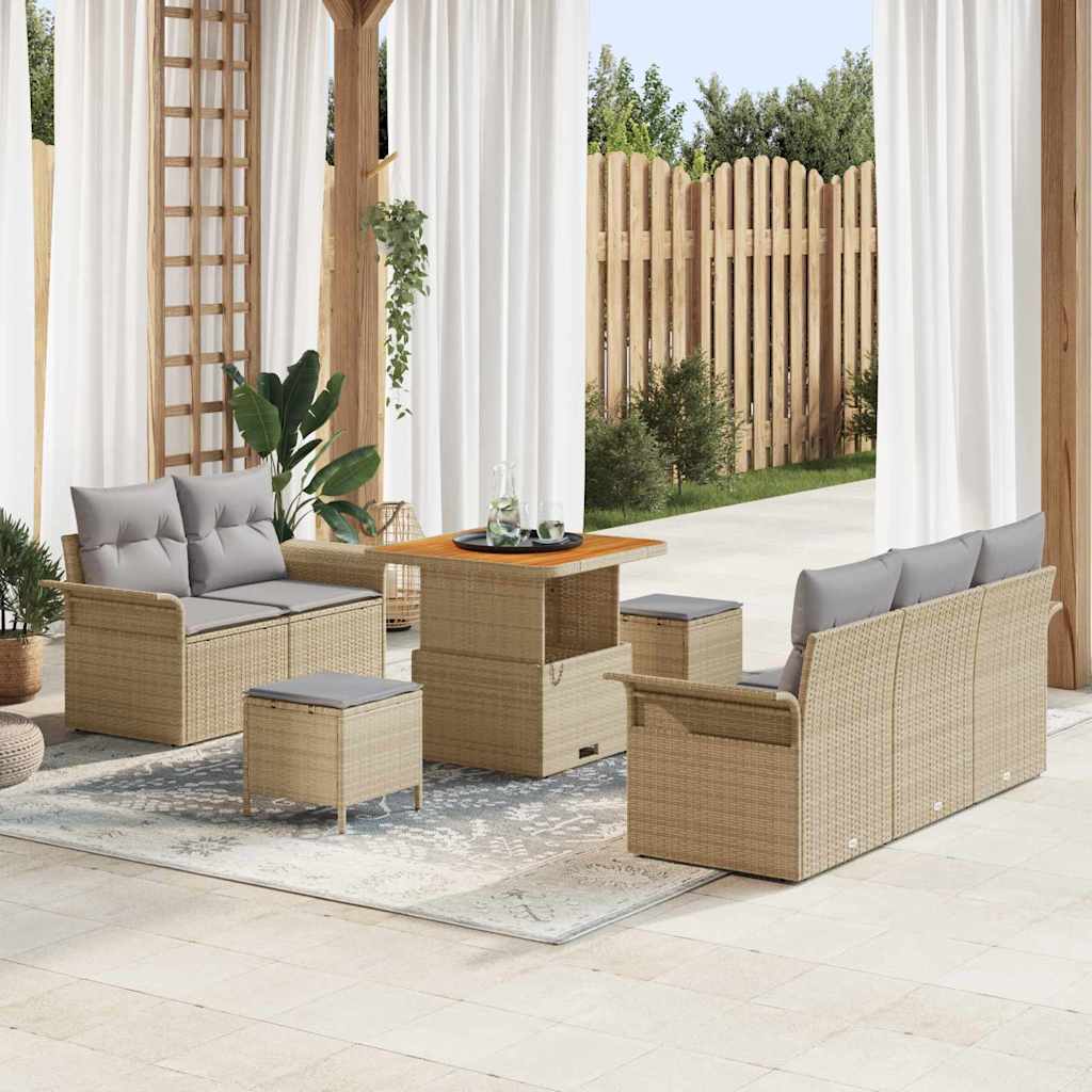 Tuin Sofa Set Met Kussen Met Opslag 8 Pcs