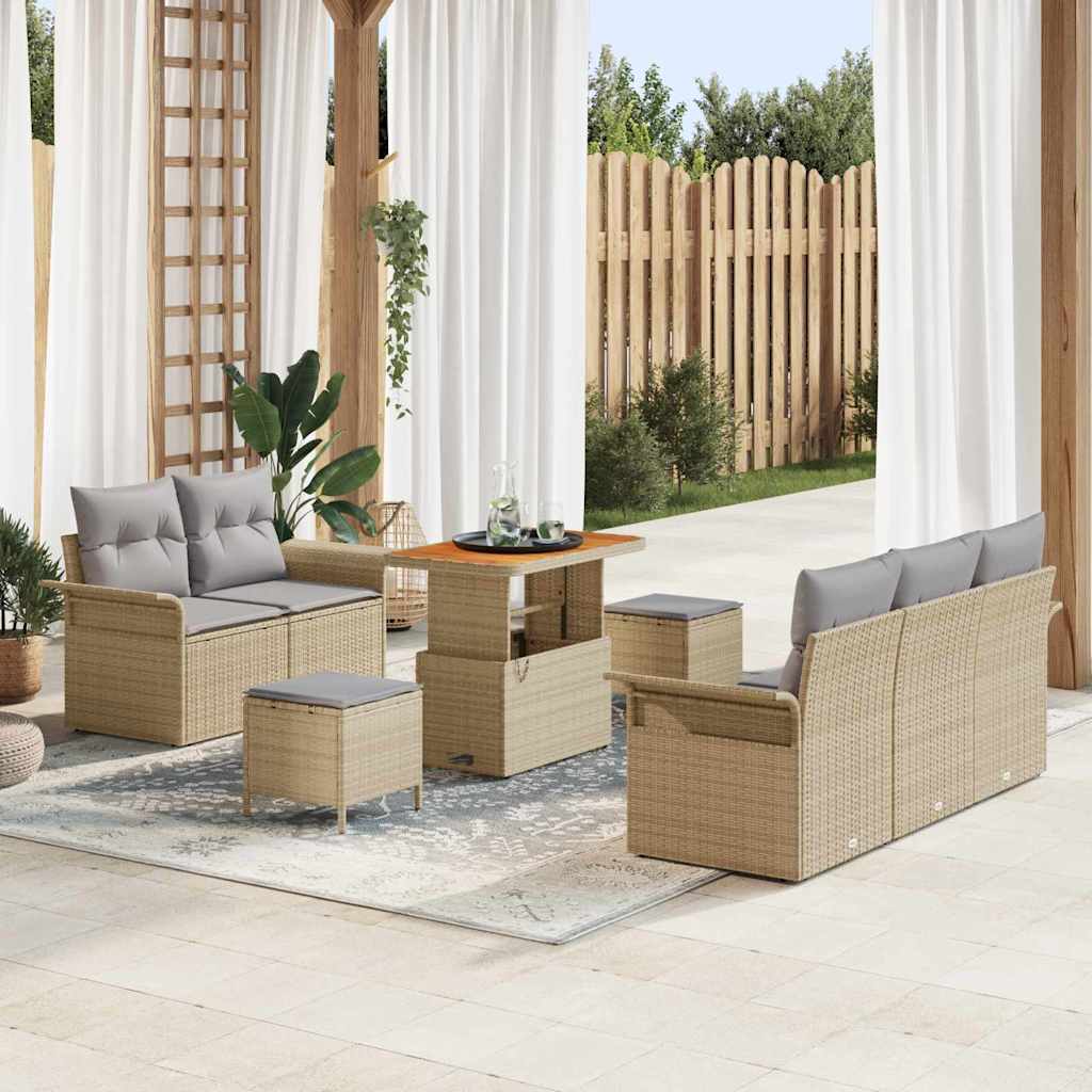Tuin Sofa Set Met Kussen Met Opslag 8 Pcs
