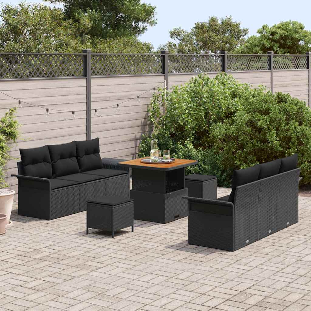 Tuin Sofa Set Met Kussen Met Opslag 9 Pcs