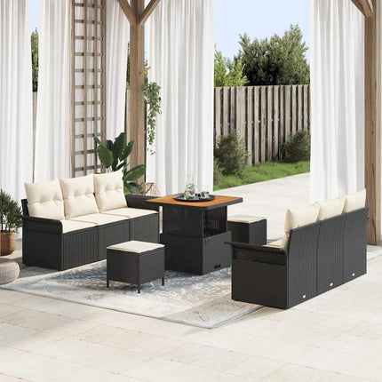 Tuin Sofa Set Met Kussen Met Opslag 9 Pcs En Licht Grijs