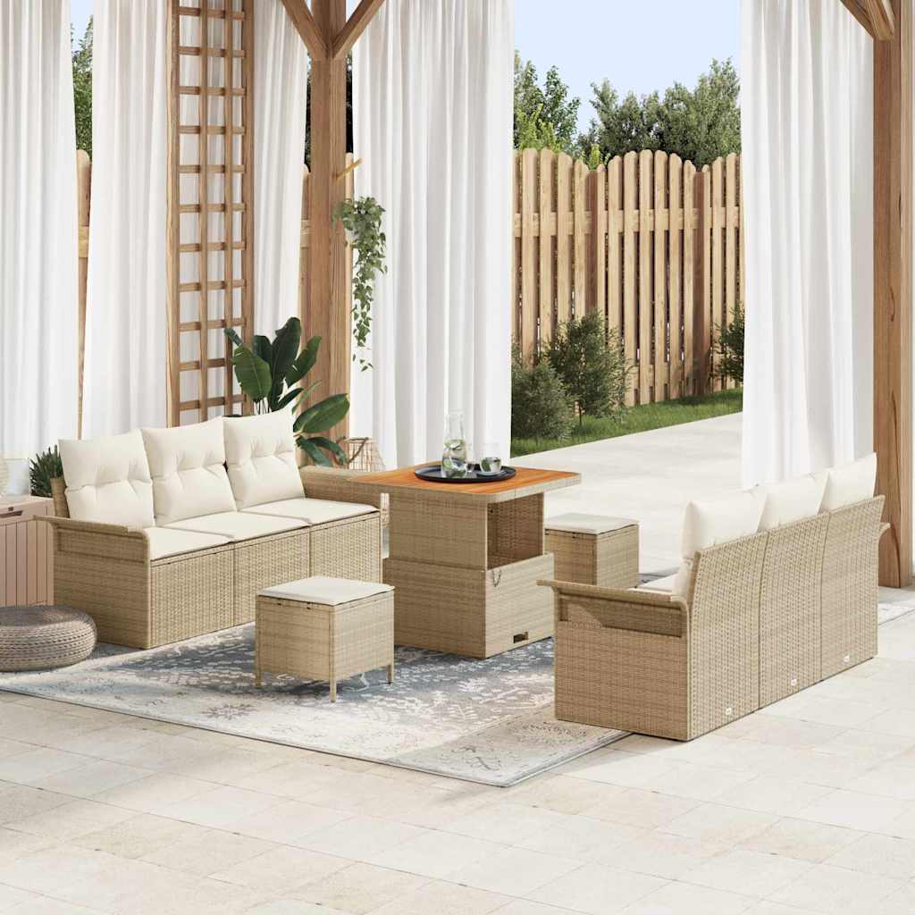 Tuin Sofa Set Met Kussen Met Opslag 9 Pcs