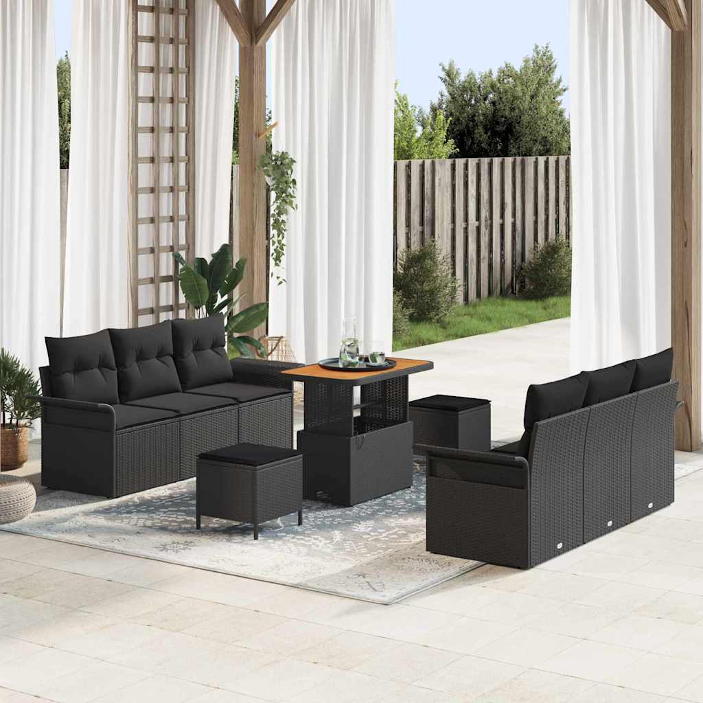 Tuin Sofa Set Met Kussen Met Opslag 9 Pcs