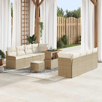 Tuin Sofa Set Met Kussen En Crème 100 X 100 X 71 Cm