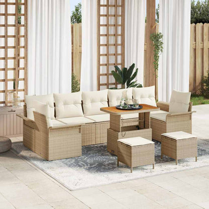 Tuin Sofa Set Met Kussen Met Opslag 10 Pcs