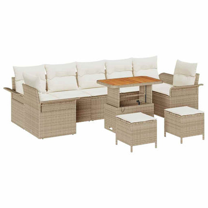 Tuin Sofa Set Met Kussen Met Opslag 10 Pcs En Crème