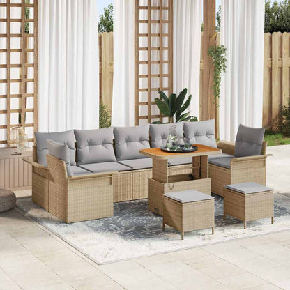 Tuin Sofa Set Met Kussen Met Opslag 10 Pcs