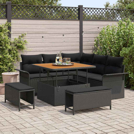Tuin Sofa Set Met Kussen Met Opslag 8 Pcs En Licht Grijs