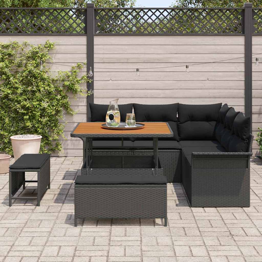 Tuin Sofa Set Met Kussen Met Opslag Met Kussen 8 Pcs