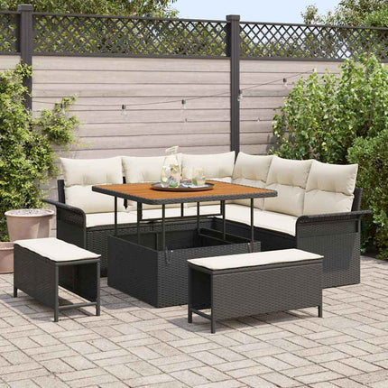 Tuin Sofa Set Met Kussen Met Opslag 8 Pcs En Licht Grijs