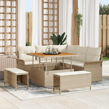 Tuin Sofa Set Met Kussen Met Opslag Met Kussen 8 Pcs