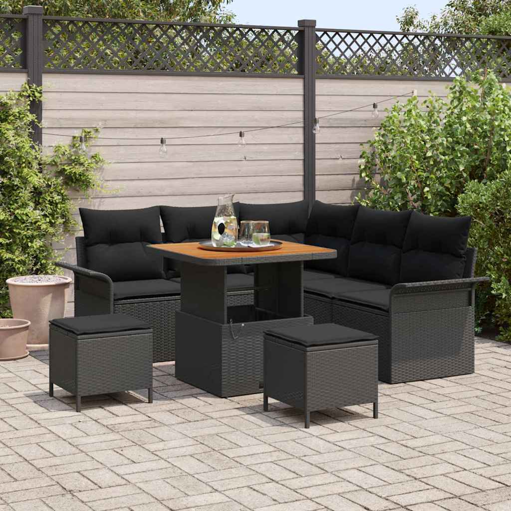 Tuin Sofa Set Met Kussen Met Opslag Met Kussen 8 Pcs