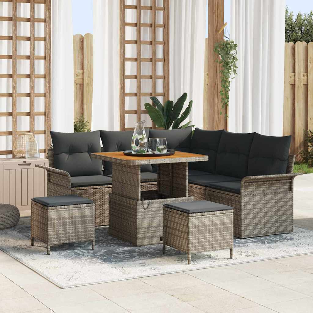 Tuin Sofa Set Met Kussen Met Opslag Met Kussen 8 Pcs