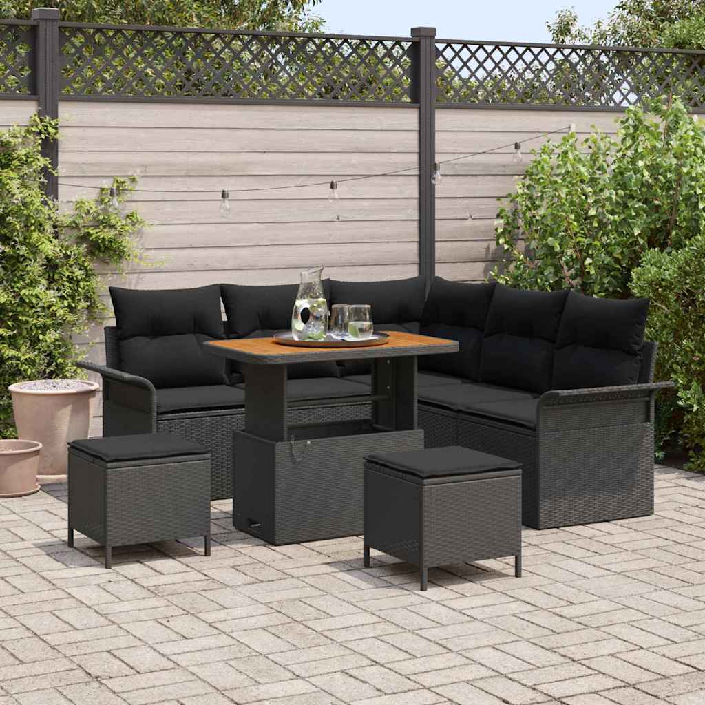 Tuin Sofa Set Met Kussen Met Opslag Met Kussen 8 Pcs