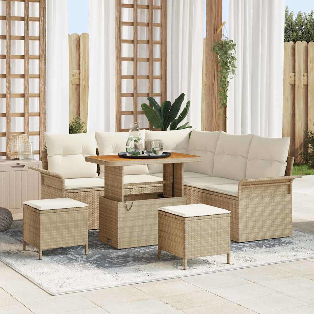 Tuin Sofa Set Met Kussen Met Opslag Met Kussen 8 Pcs