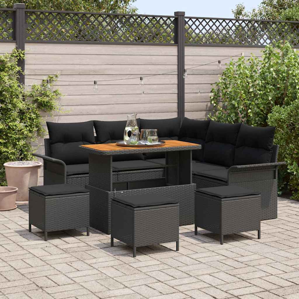 Tuin Sofa Set Met Kussen Met Opslag Met Kussen 8 Pcs