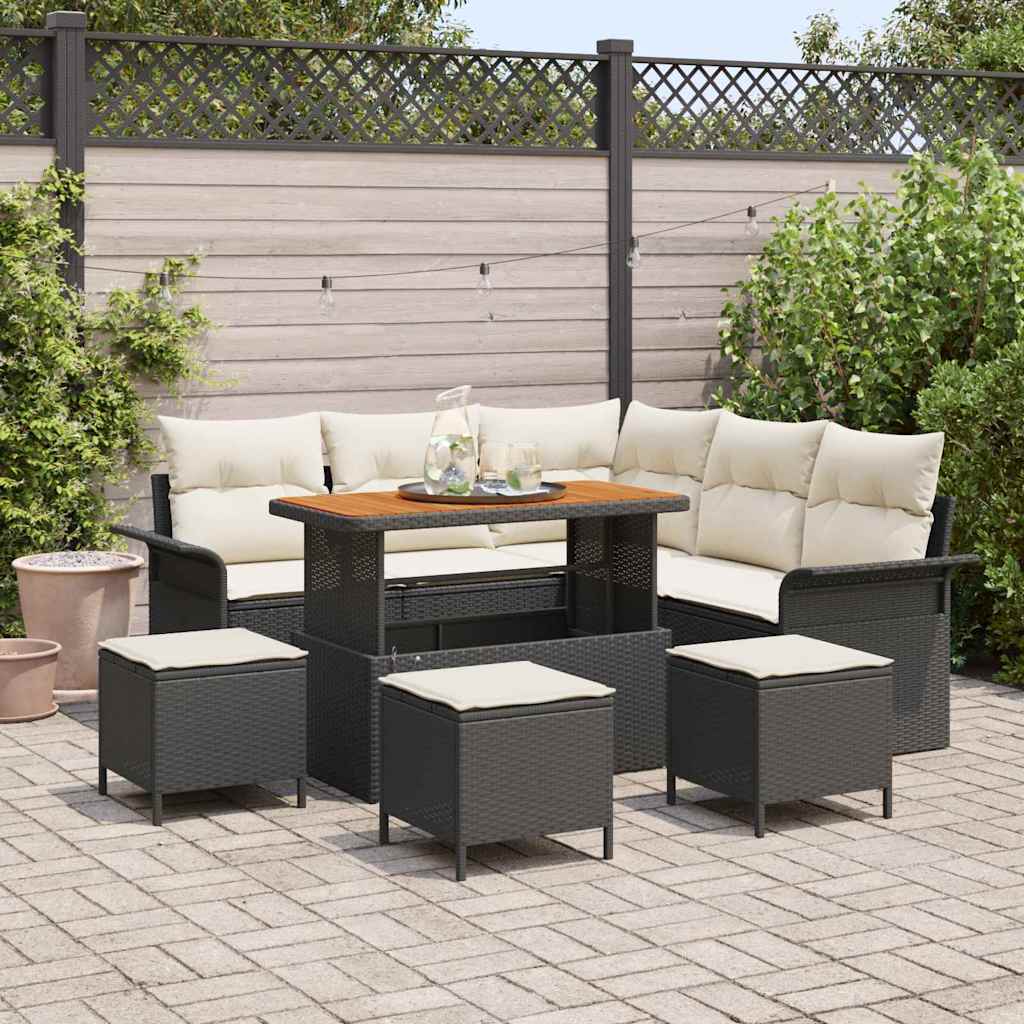 Tuin Sofa Set Met Kussen Met Opslag Met Kussen 8 Pcs