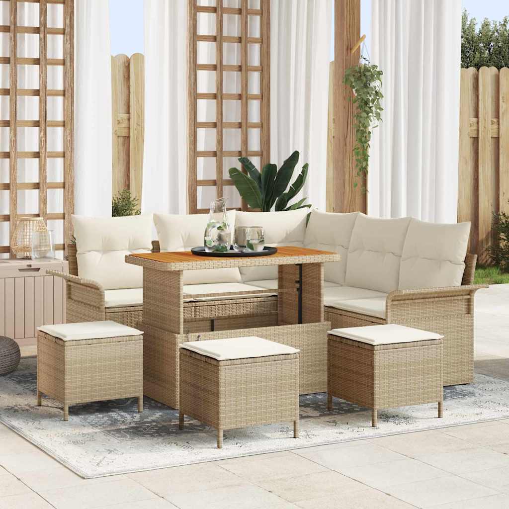 Tuin Sofa Set Met Kussen Met Opslag Met Kussen 8 Pcs