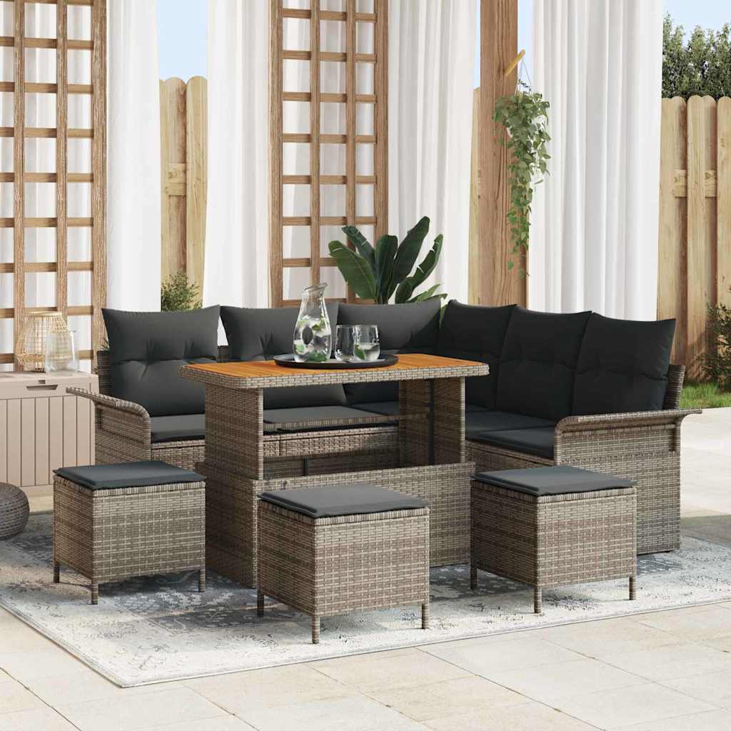 Tuin Sofa Set Met Kussen Met Opslag Met Kussen 8 Pcs