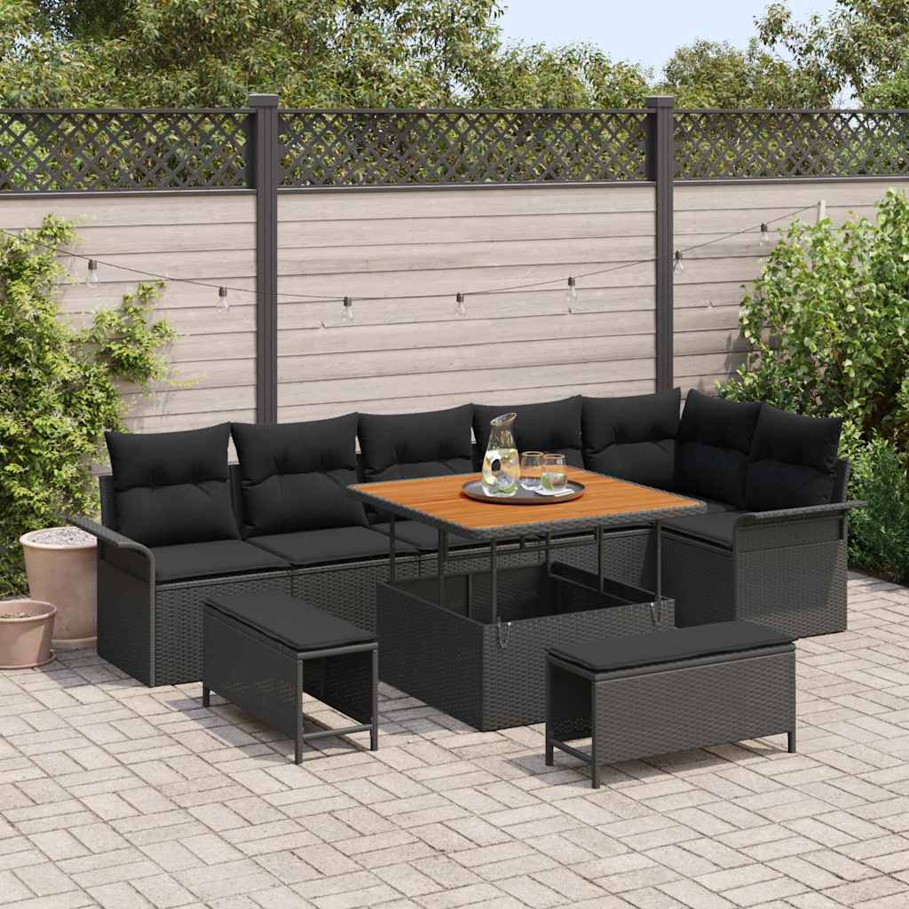 Tuin Sofa Set Met Kussen Met Opslag 9 Pcs