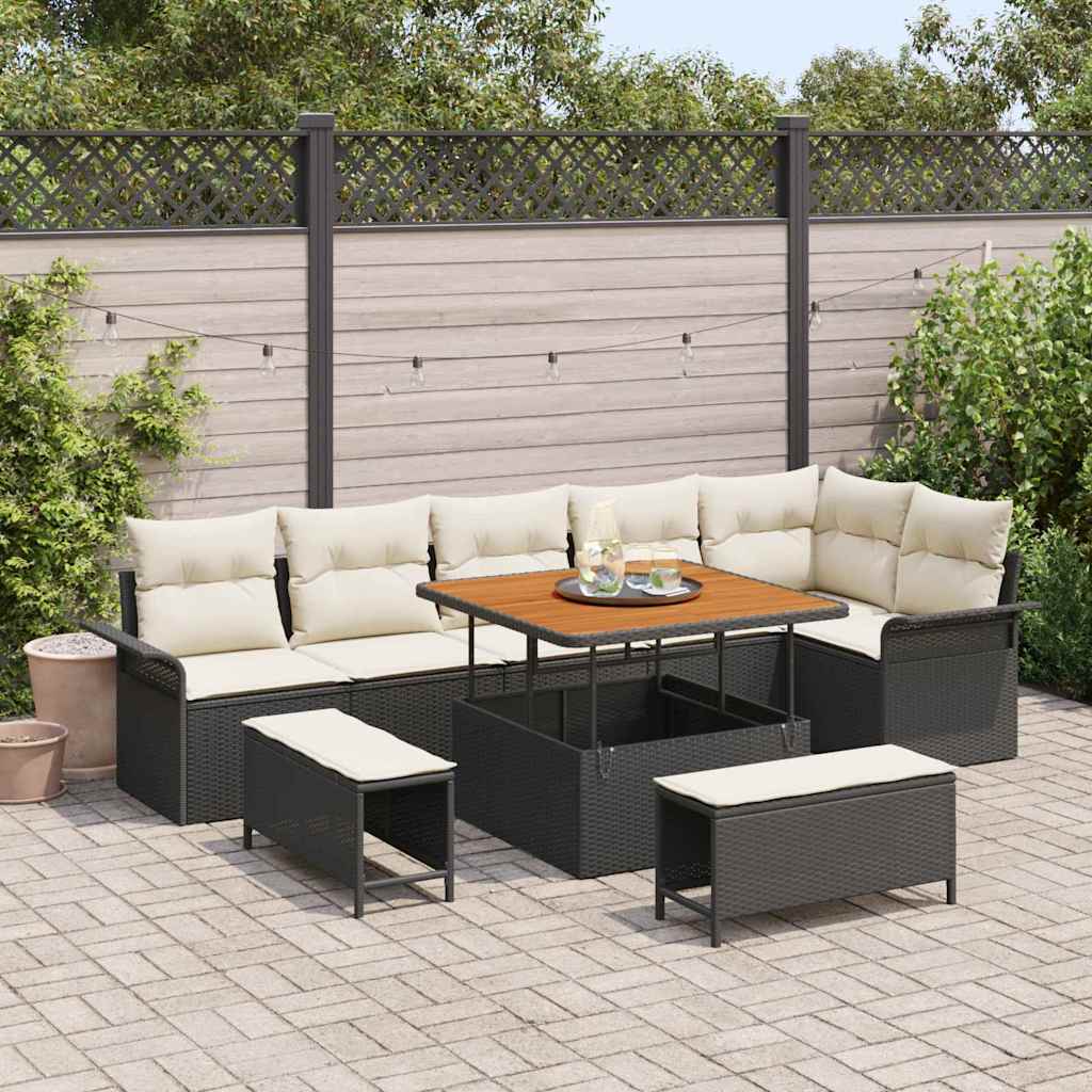 Tuin Sofa Set Met Kussen Met Opslag 9 Pcs