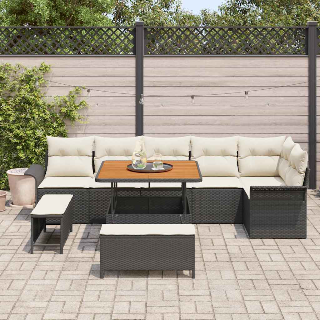 Tuin Sofa Set Met Kussen Met Opslag 9 Pcs