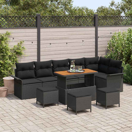Tuin Sofa Set Met Kussen Met Opslag 9 Pcs En Crème