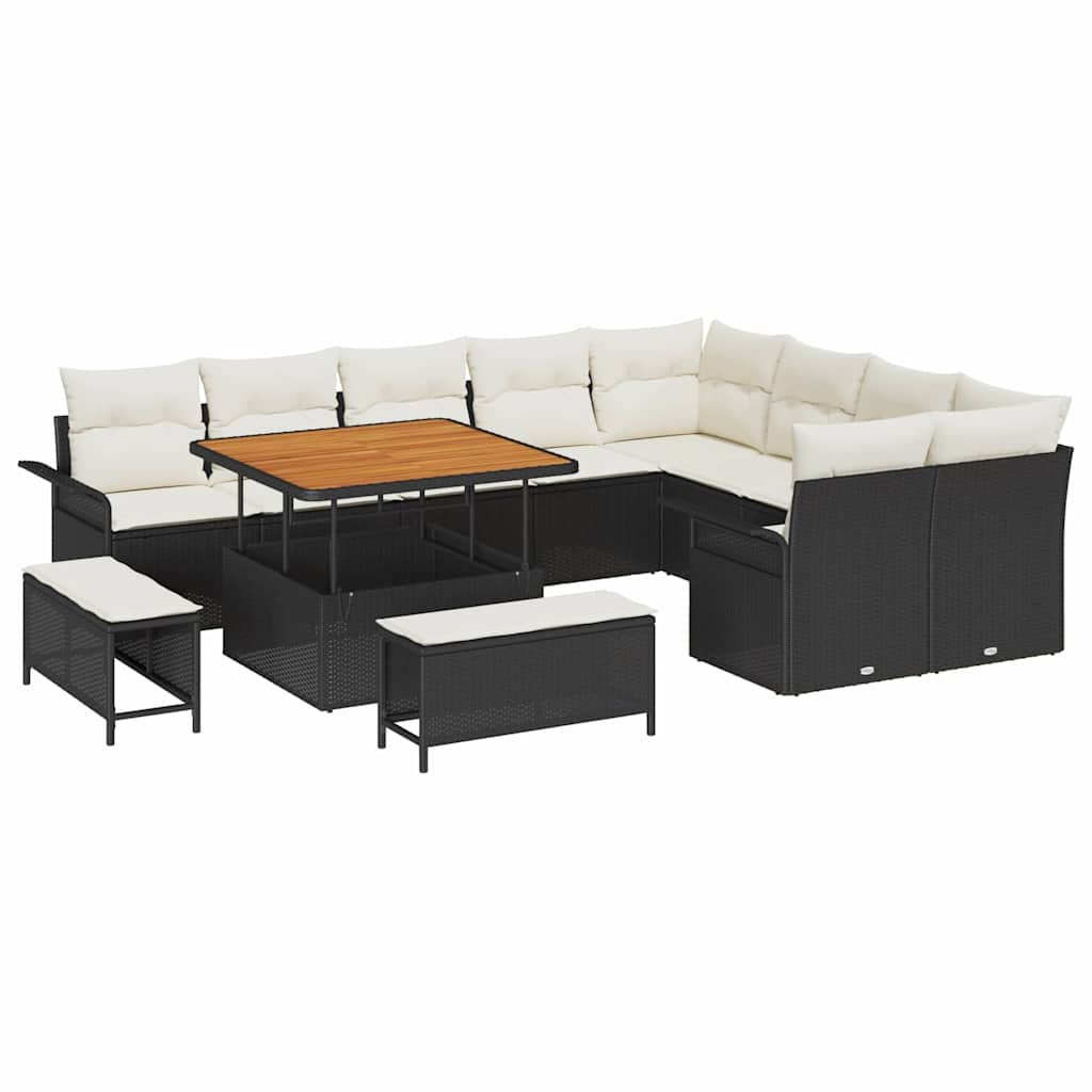Tuin Sofa Set Met Kussen Met Opslag 12 Pcs En Crème