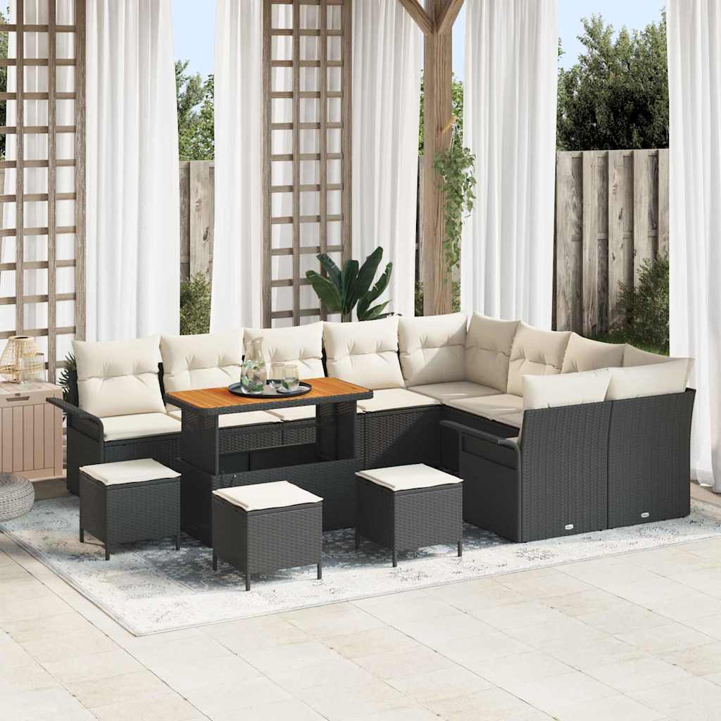 Tuin Sofa Set Met Kussen Met Opslag 12 Pcs En Crème