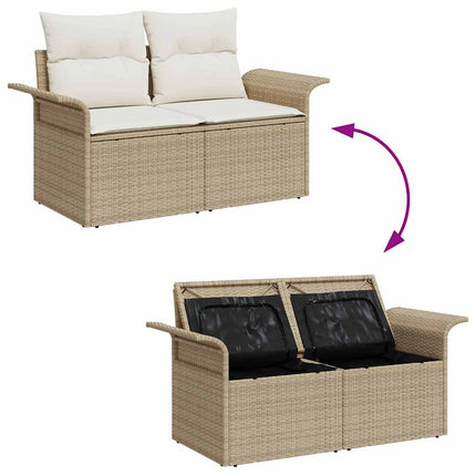 Tuin Sofa Set Met Kussen Met Opslag 13 Pcs En Crème