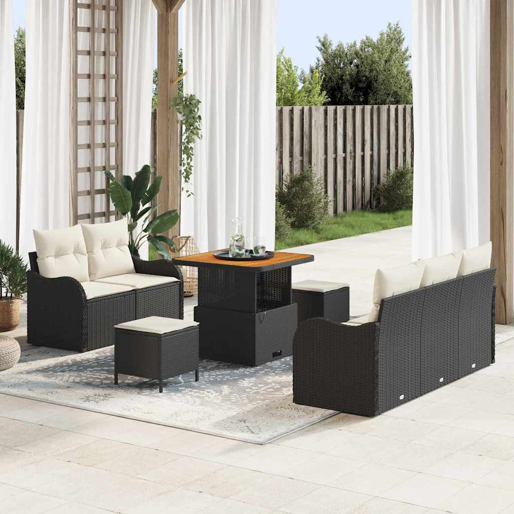 Tuin Sofa Set Met Kussen Met Opslag Met Kussen 8 Pcs
