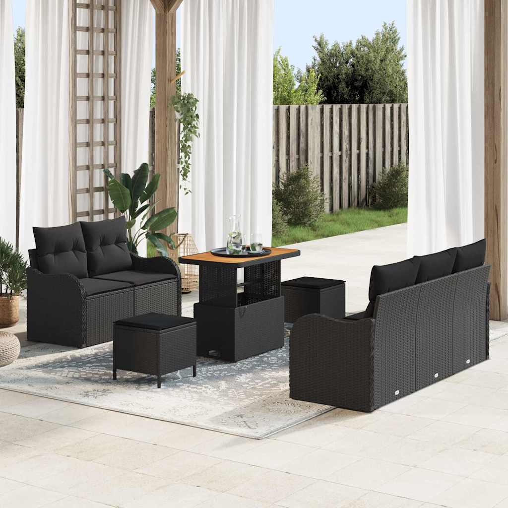 Tuin Sofa Set Met Kussen Met Opslag Met Kussen 8 Pcs