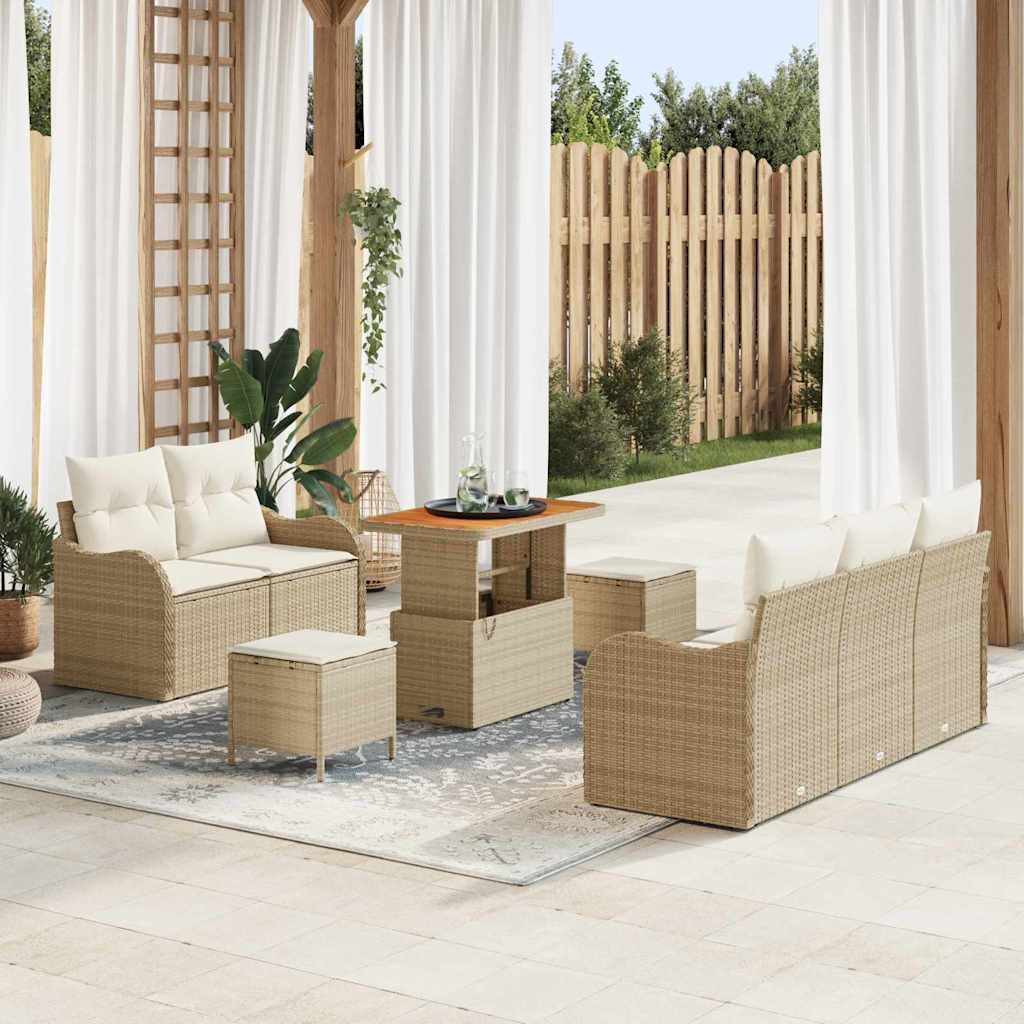 Tuin Sofa Set Met Kussen Met Opslag Met Kussen 8 Pcs