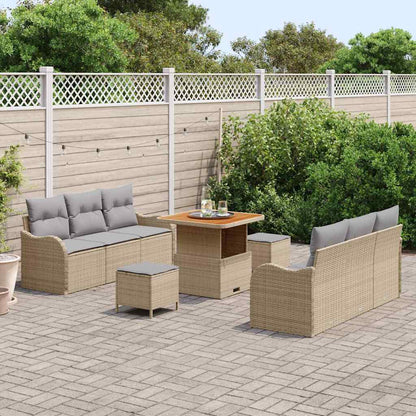Tuin Sofa Set Met Kussen Met Opslag 9 Pcs En Licht Grijs