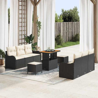 Tuin Sofa Set Met Kussen Met Opslag 9 Pcs En Licht Grijs