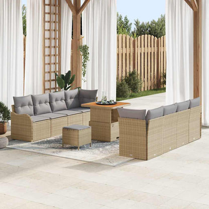 Tuin Sofa Set Met Kussen Met Opslag 11 Pcs En Crème