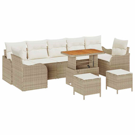 Tuin Sofa Set Met Kussen Met Opslag 10 Pcs En Crème