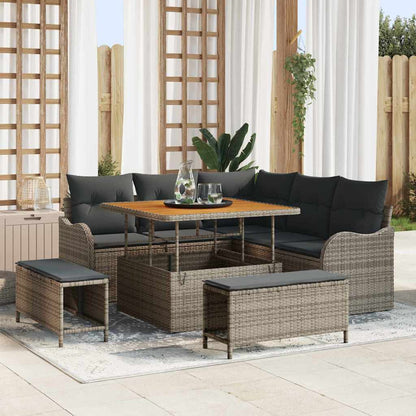 Tuin Sofa Set Met Kussen Met Opslag Met Kussen 8 Pcs