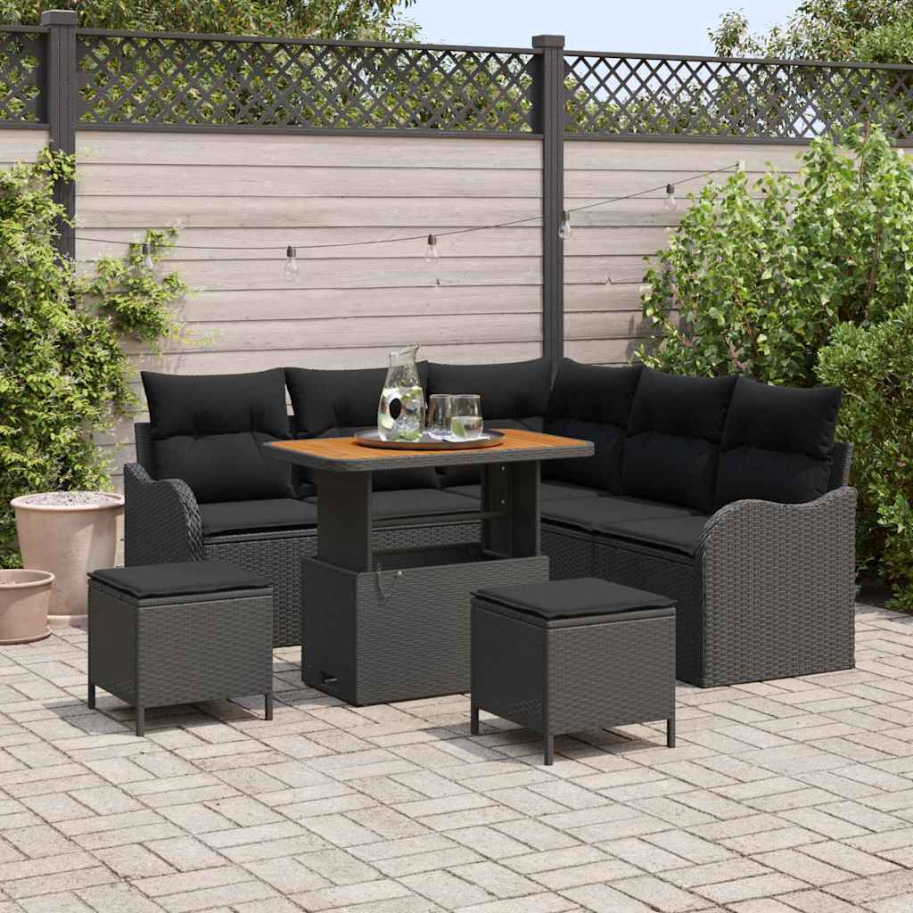 Tuin Sofa Set Met Kussen Met Opslag Met Kussen 8 Pcs
