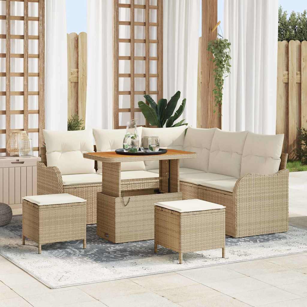 Tuin Sofa Set Met Kussen Met Opslag Met Kussen 8 Pcs