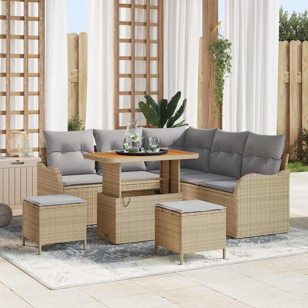 Tuin Sofa Set Met Kussen Met Opslag Met Kussen 8 Pcs