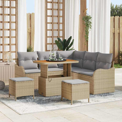 Tuin Sofa Set Met Kussen Met Opslag Met Kussen 8 Pcs