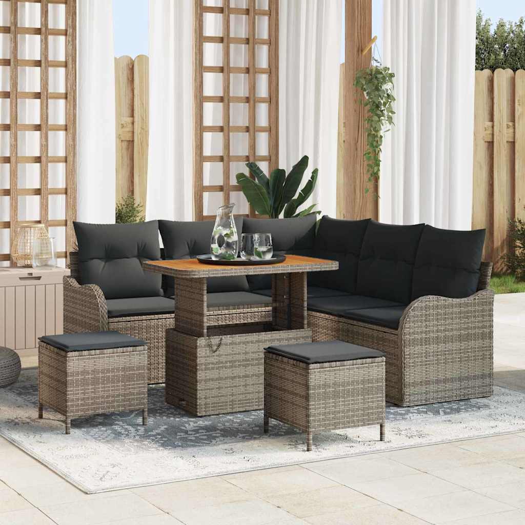 Tuin Sofa Set Met Kussen Met Opslag Met Kussen 8 Pcs