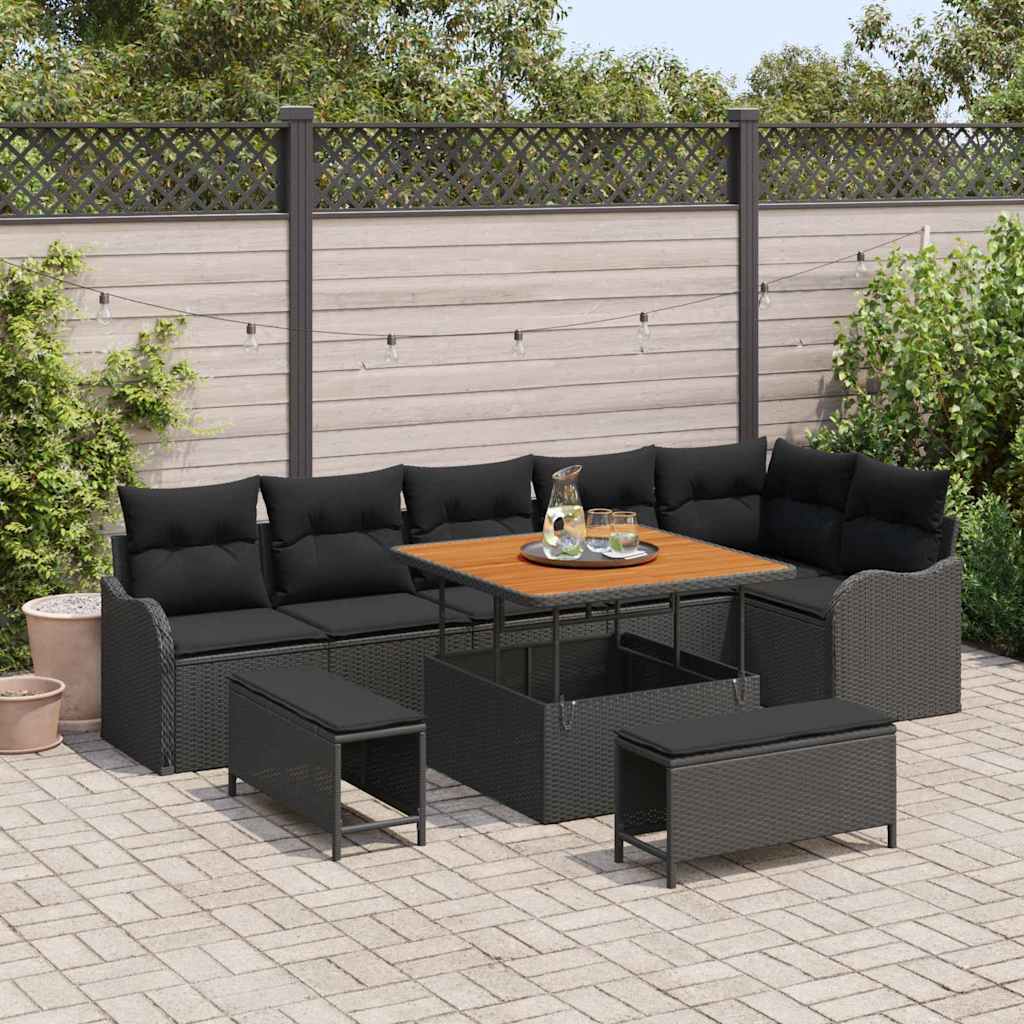 Tuin Sofa Set Met Kussen Met Opslag 9 Pcs