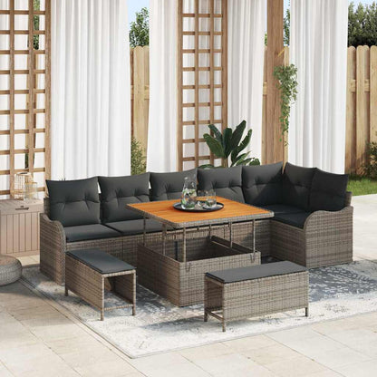 Tuin Sofa Set Met Kussen Met Opslag 9 Pcs