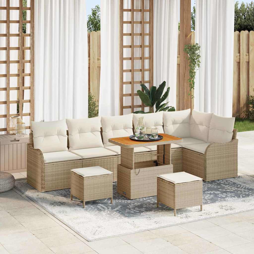 Tuin Sofa Set Met Kussen Met Opslag 9 Pcs