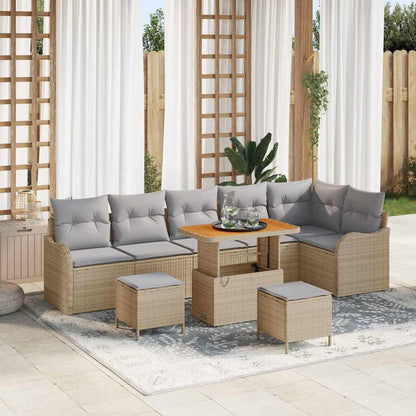 Tuin Sofa Set Met Kussen Met Opslag 9 Pcs
